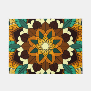 Felpudo Mandalas, decoración, motivos, circulares, tanques