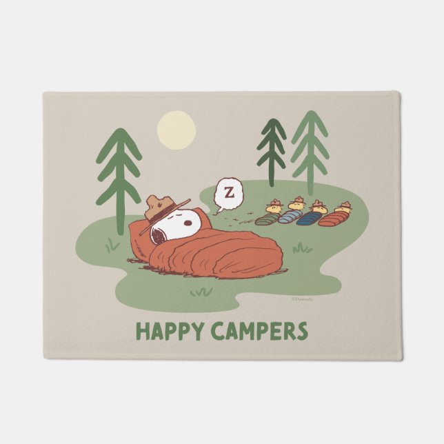 Felpudo Maní | Camperas para dormir Snoopy & Woodstock (Anverso)