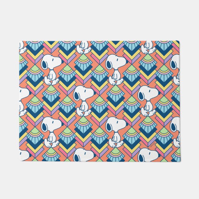 Felpudo Maní | Patrón de sueños Snoopy Deco (Anverso)