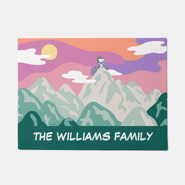 Felpudo Maní | Snoopy & Troop Senderismo por la montaña (Anverso)