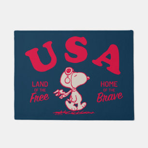 Felpudo Maní Tierra libre de Snoopy USA