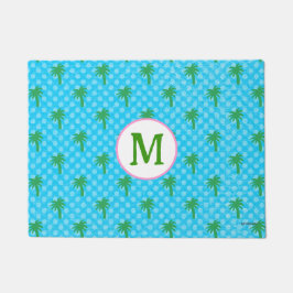 Felpudo Mano de perro Azul costero con Personalizado de pa