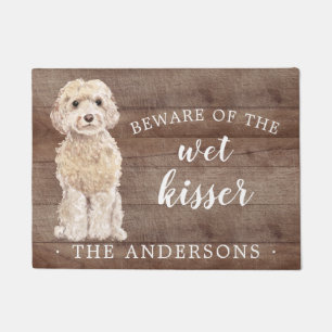 Felpudo Mano de puerta personalizada de perro de Cockapoo