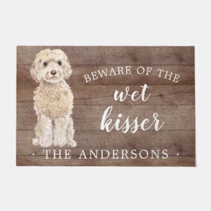 Felpudo Mano de puerta personalizada de perro de Cockapoo