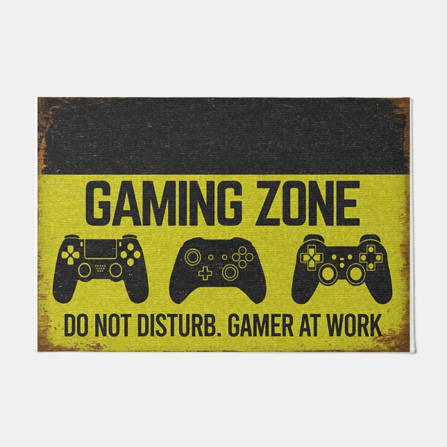 Felpudo Man's Room Doormat, Gaming Zone (Anverso)