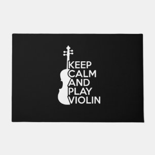 Felpudo Mantener la calma y reproducir violín