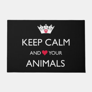 FELPUDO "MANTENGA CALMA Y AME A SUS ANIMALES"