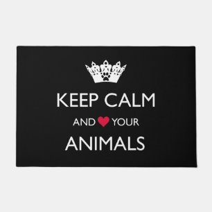 FELPUDO "MANTENGA CALMA Y AME A SUS ANIMALES"