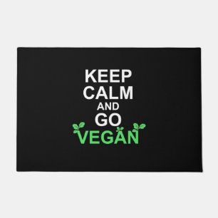 Felpudo Mantenga la calma y vaya a Vegan