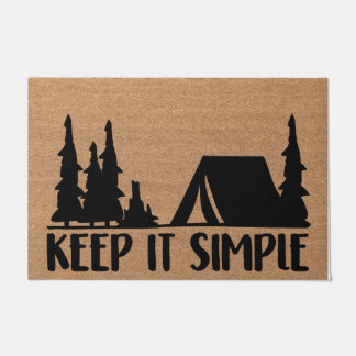 Felpudo Manténgalo Simple Negro Retro Mat, Vintage