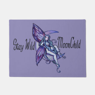 Felpudo Mantente salvaje MoonChild Moon Child Fairy Purple