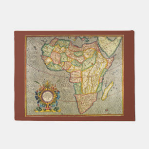 Felpudo Mapa Antiguo del Mundo de Gerardus Mercator de Áfr