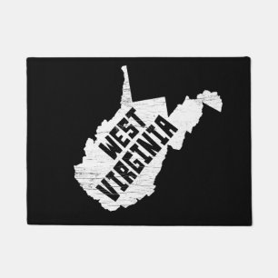 Felpudo Mapa blanco del vintage casero de Virginia