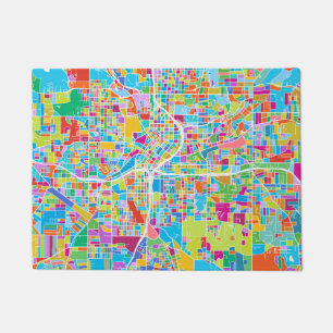 Felpudo Mapa colorido de Atlanta