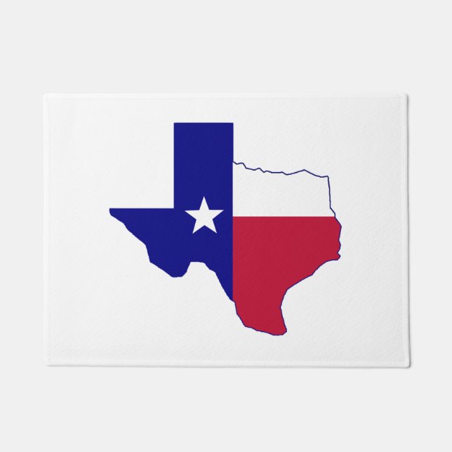 Felpudo Mapa de bandera de Texas (Anverso)