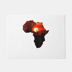 Felpudo Mapa De Camisas De África Tee Sol Sudafricano