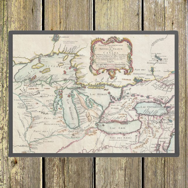 Felpudo Mapa de época de los Grandes Lagos (Subido por el creador)
