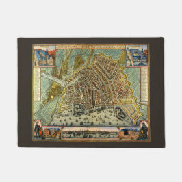 Felpudo Mapa de la calle antigua de Ámsterdam, Países Bajo
