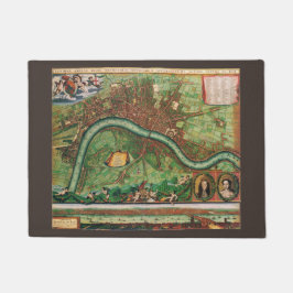 Felpudo Mapa de la calle antigua de Londres, de Johannes d