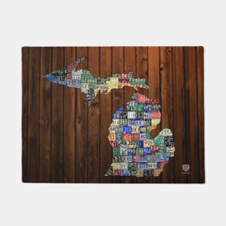 Felpudo Mapa de la placa del vintage de los condados de