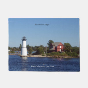 Felpudo Mapa de la puerta de Rock Island Light