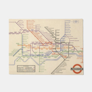 Felpudo Mapa de los ferrocarriles del subterráneo de