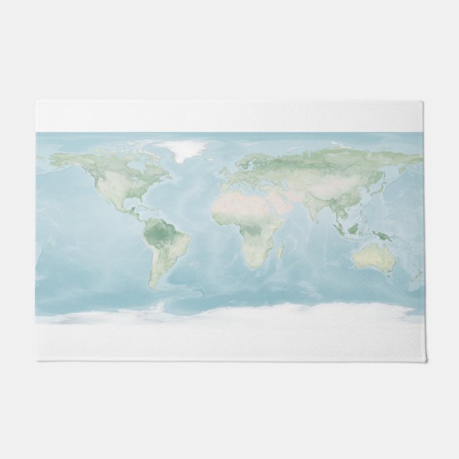 Felpudo Mapa del Explorador de la superficie terrestre (Anverso)