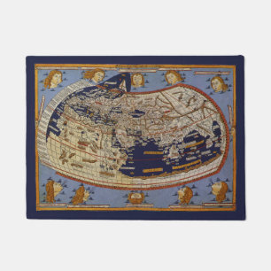 Felpudo Mapa del mundo ptolemaico antiguo, Johannes de Arn