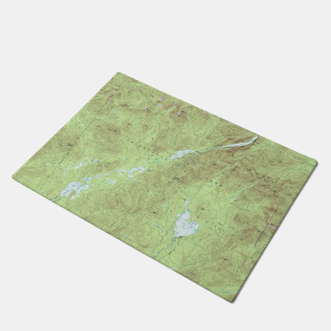 Felpudo Mapa Topográfico de Mount Marcy - Parque Adirondac (Angular)