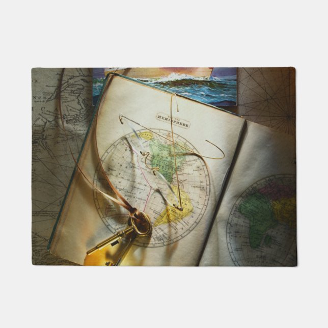 Felpudo Mapa y compás (Anverso)