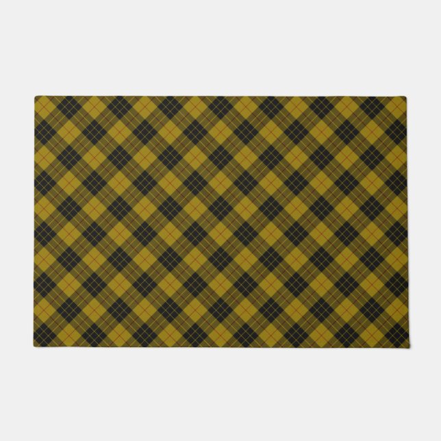 Felpudo Maquillaje tartán amarillo chapa (Anverso)