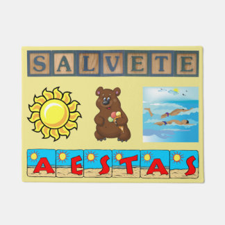 Felpudo Máquina de bienvenida de verano latina