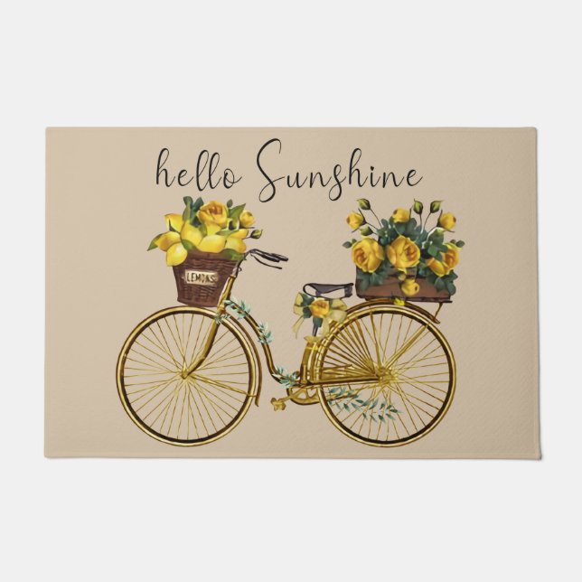 Felpudo Máquina de bienvenida para bicicletas, Bicicleta D (Anverso)