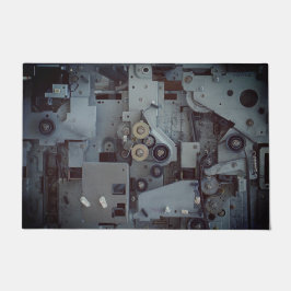 Felpudo Máquinas grises Mecánica Robótica Funny Guay Geeky