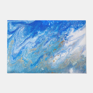 Felpudo Marble azul cielo