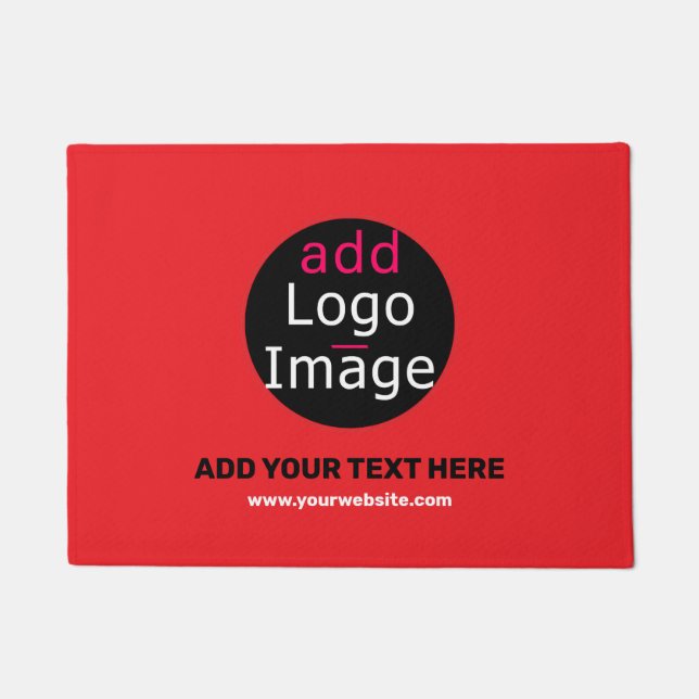 Felpudo Marca Comercial Personalizable Rojo (Anverso)