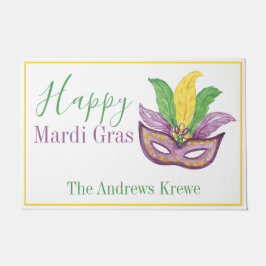 Felpudo Marca de agua Mardi Gras Máscara personalizada