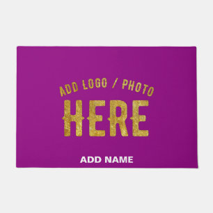 FELPUDO MARCA MORADA VERIFICADA MODERNA PERSONALIZABLE CON