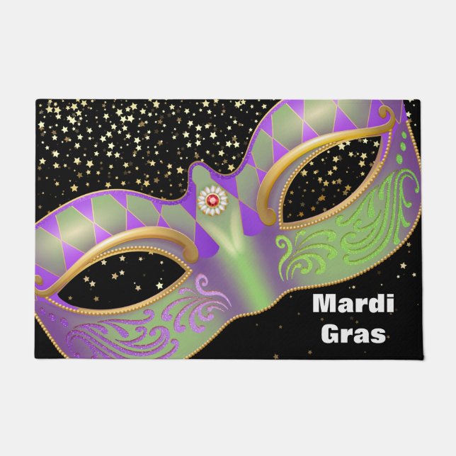 Felpudo Mardi Gras Doormat (Anverso)