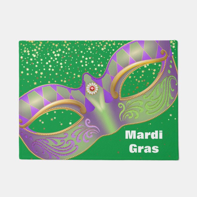 Felpudo Mardi Gras Doormat (Anverso)