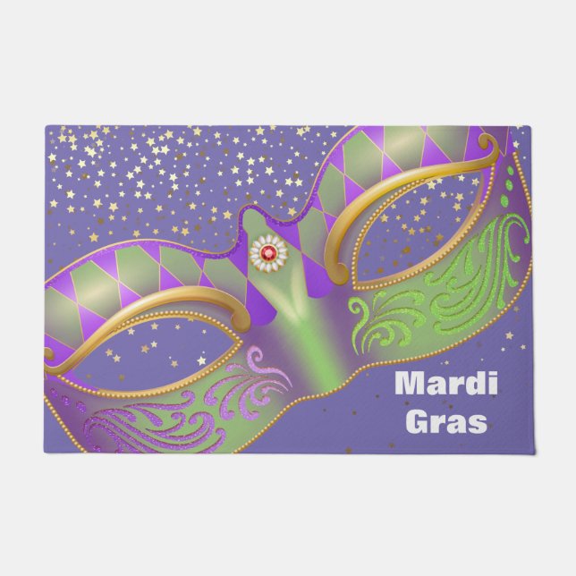 Felpudo Mardi Gras Doormat (Anverso)