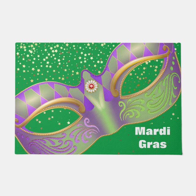 Felpudo Mardi Gras Doormat (Anverso)