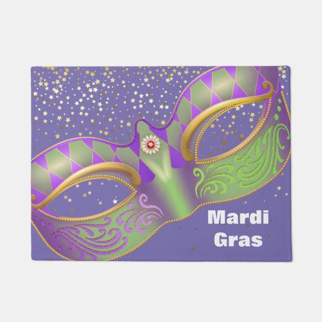 Felpudo Mardi Gras Doormat (Anverso)