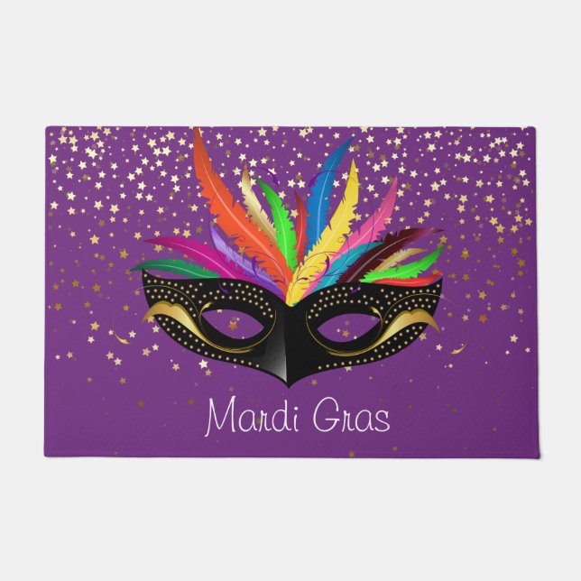 Felpudo Mardi Gras Doormat (Anverso)