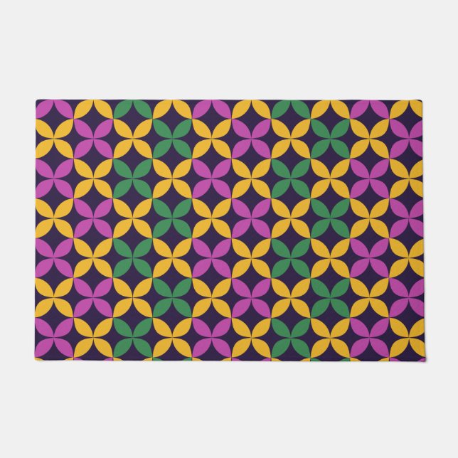 Felpudo Mardi Gras Siete Círculos (Anverso)