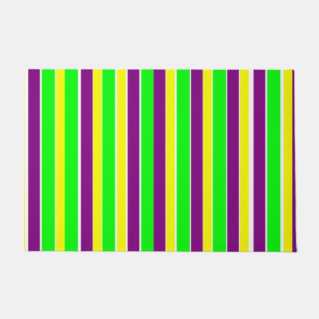 Felpudo Mardi Gras Stripes (Anverso)