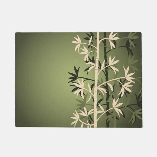 Felpudo Marfil bambú verde (Anverso)