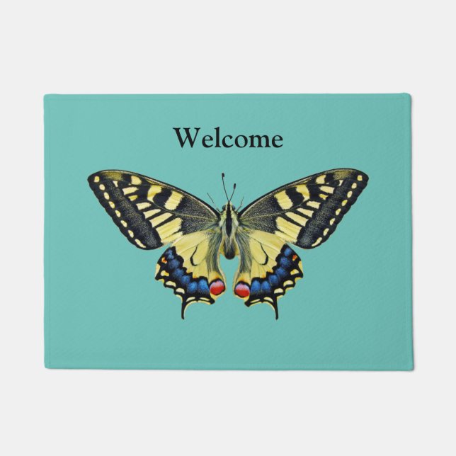 Felpudo Mariposa amarilla y negra (Anverso)