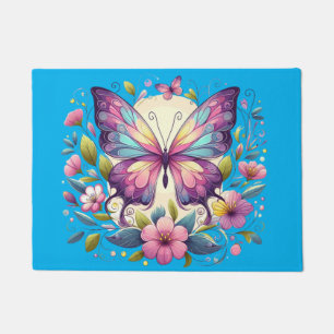 Felpudo Mariposa de colores vivos