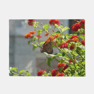Felpudo Mariposa Monarca en Buddleja Roja